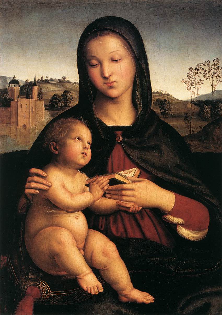 Madone et enfant avec livre - Raphaël (peintre)