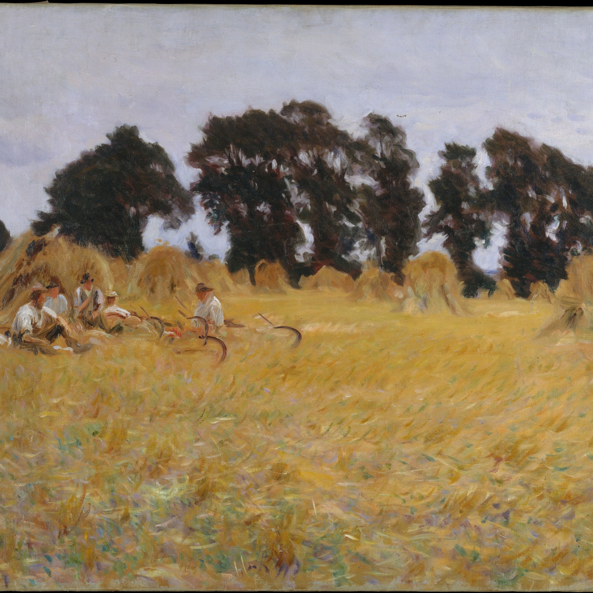 Moissonneurs se reposant dans un champ de blé - John Singer Sargent