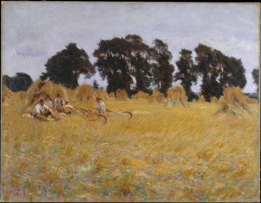 Moissonneurs se reposant dans un champ de blé - John Singer Sargent