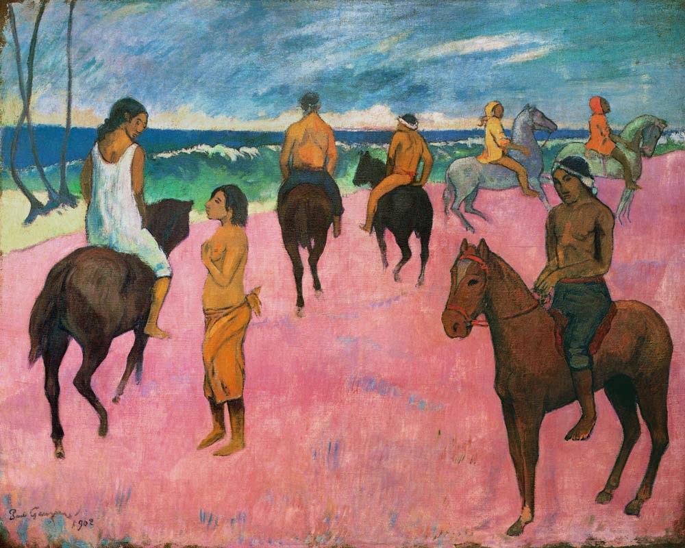 Cavaliers sur la plage - Paul Gauguin