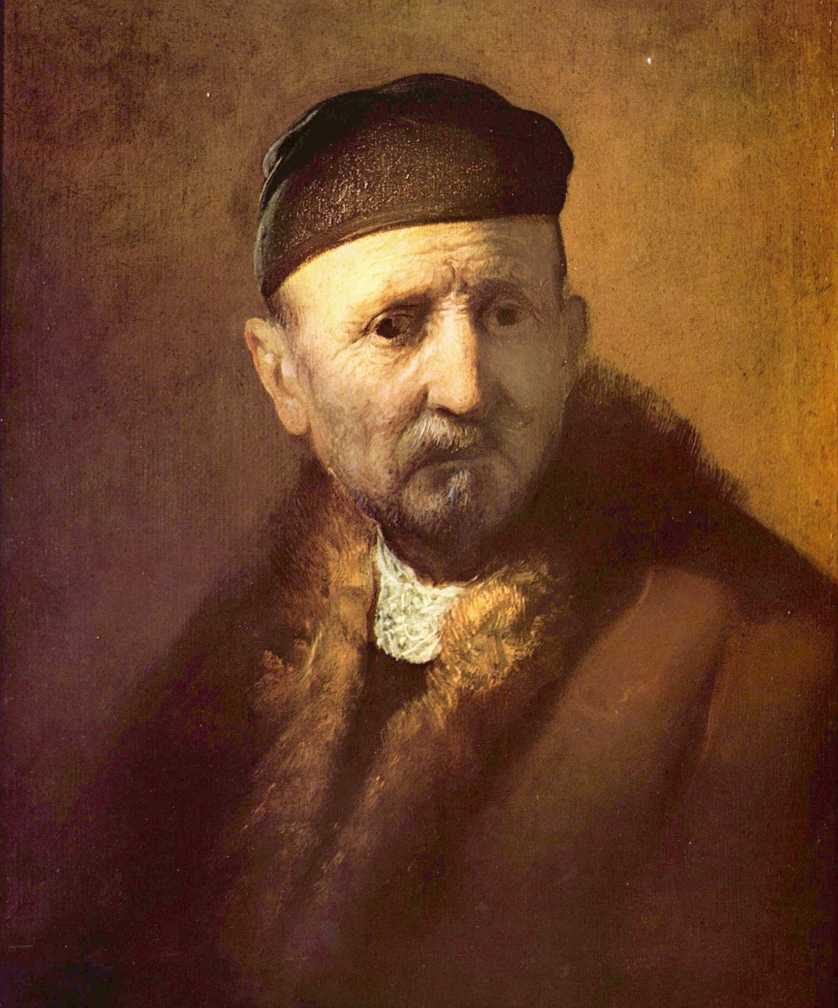 Étude de la tête d'un vieil homme - Rembrandt van Rijn