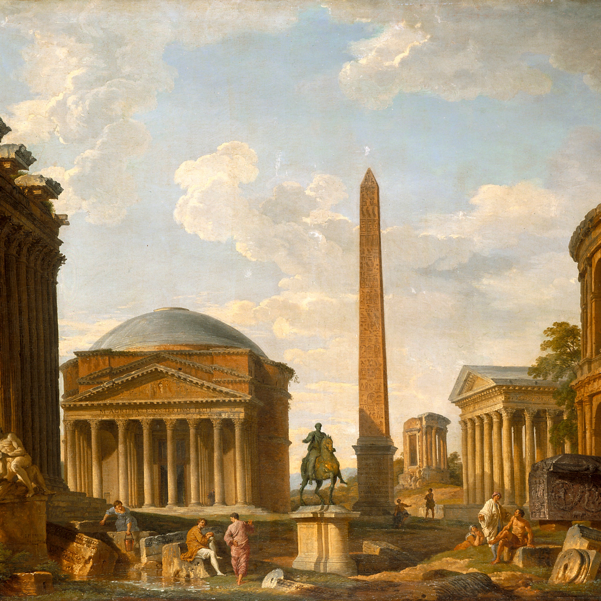 Capriccio romain Le Panthéon et autres monuments, 1735 - Giovanni Paolo Panini