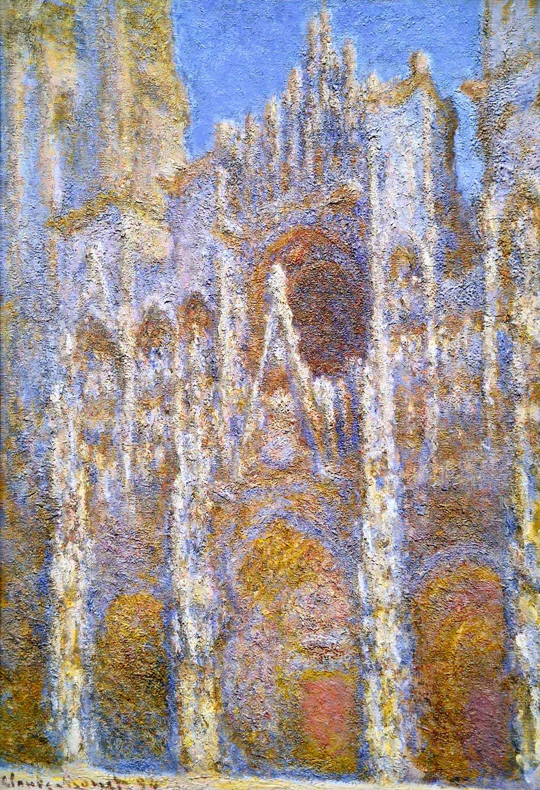 La Cathédrale de Rouen, effet de soleil (W1356) - Claude Monet