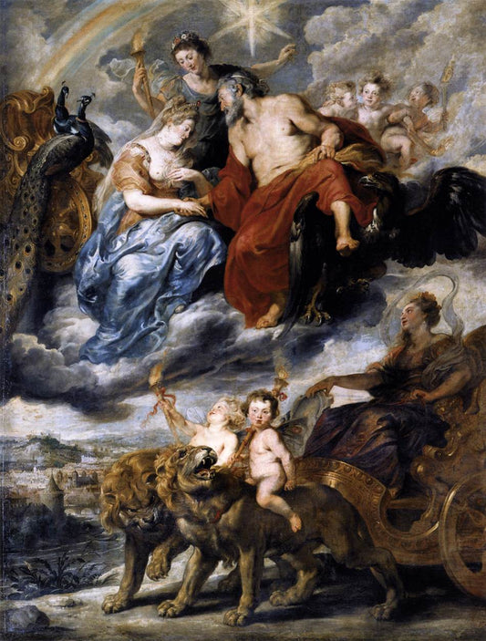 La rencontre de Marie de Médicis et d'Henri IV à Lyon (Le cycle Marie de Médicis) - Peter Paul Rubens