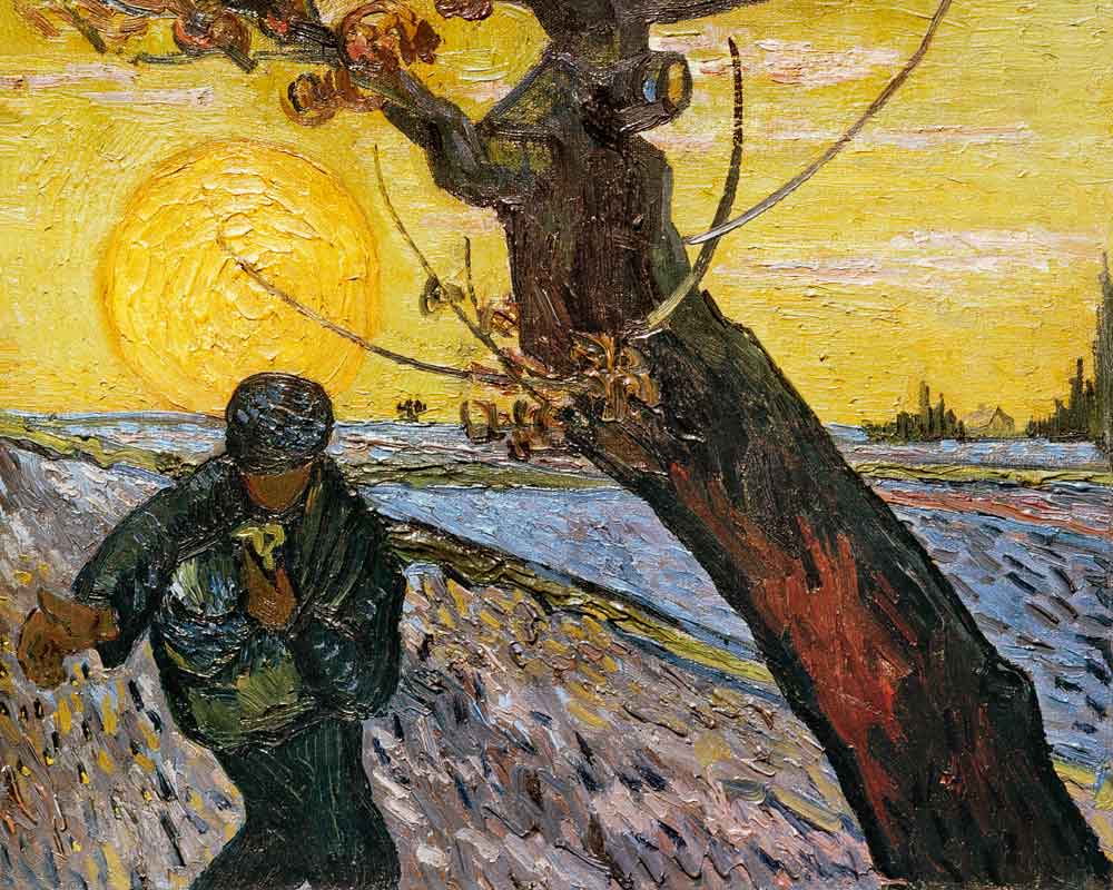 Le semeur au soleil couchant, détail - Vincent van Gogh