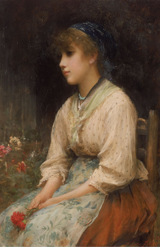 Une fille-fleur vénitienne - Luke Fildes