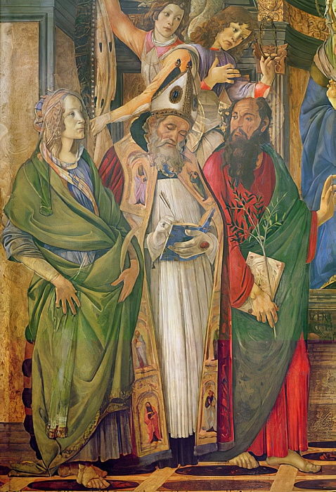 Catherine, Augustin et d'autres - Sandro Botticelli