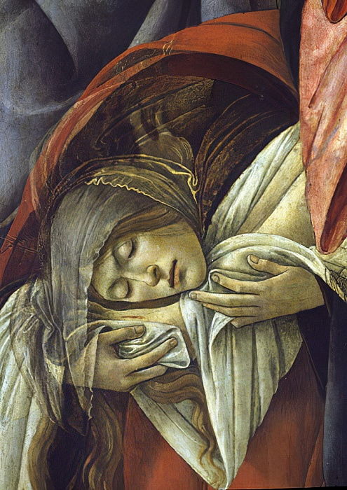 Lamentation sur le Christ mort, détail de Marie-Madeleine - Sandro Botticelli