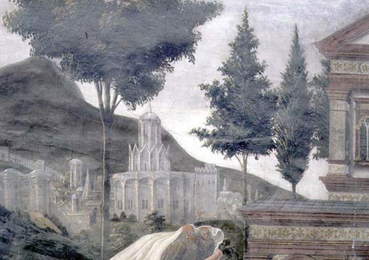 La purification du lépreux et la tentation du Christ, dans la chapelle Sixtine : détail d'une image - Sandro Botticelli
