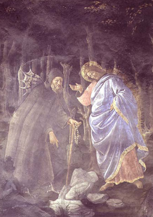 La Purification du lépreux et la Tentation du Christ, dans la chapelle Sixtine : détail du dev - Sandro Botticelli