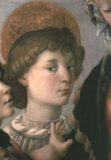 Saint Jean de la Vierge à l'Enfant (détail de 44356) - Sandro Botticelli