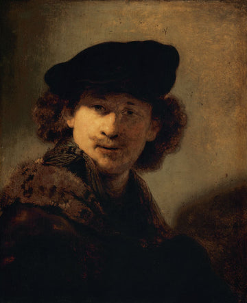 Self-Portrait avec béret en velours - Rembrandt van Rijn