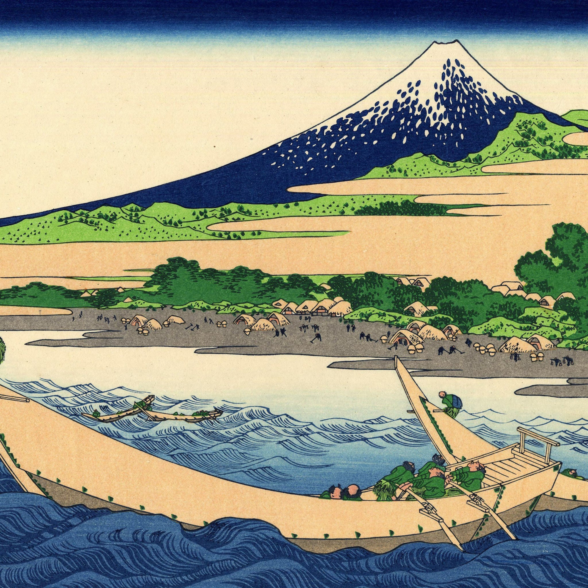 hokusai rive de la baie de tago, ejiri à tokaido - Katsushika Hokusai