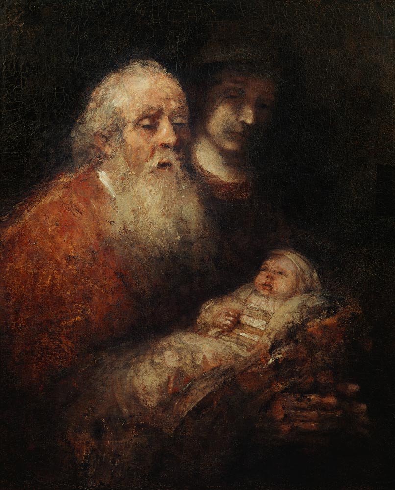 Siméon avec le petit Jésus - Rembrandt van Rijn