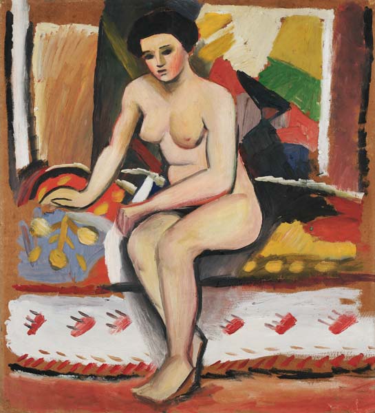 Femme nue assise - August Macke