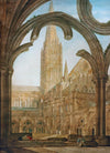 Vue sud de la cathédrale de Salisbury depuis les cloîtres - William Turner