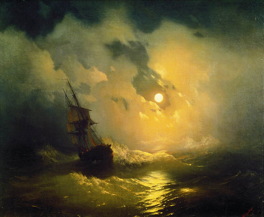 Mer houleuse la nuit, 1849 - Ivan Aïvazovski