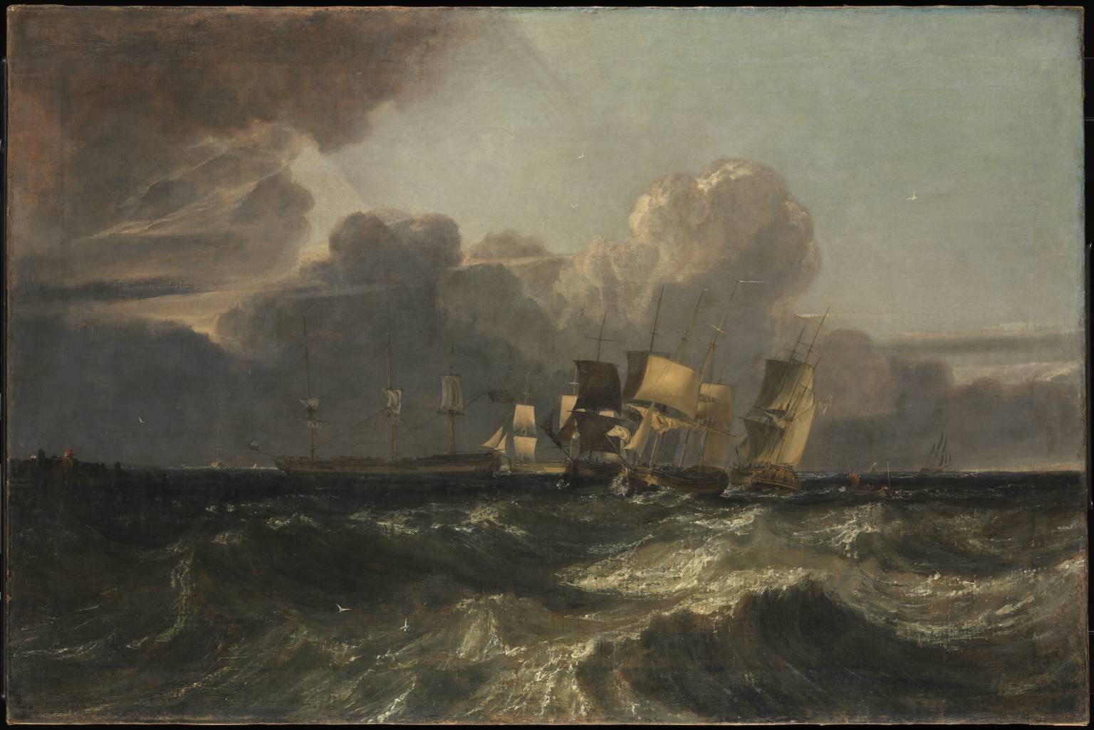 Les navires se préparent à l'ancrage - William Turner