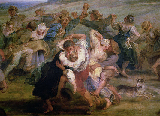 La Kermesse, détail de paysans dansant - Peter Paul Rubens