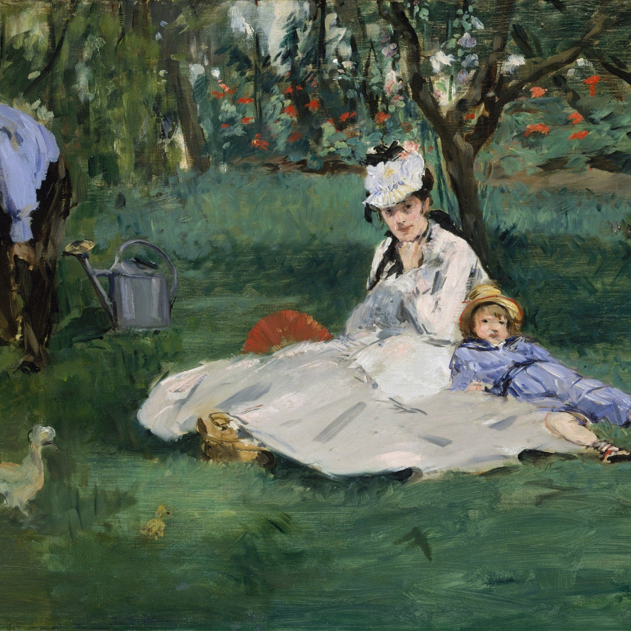 La famille Monet dans son jardin d'Argenteuil - Edouard Manet