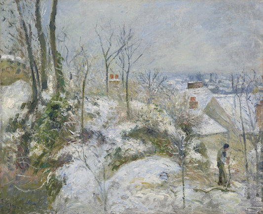 La Garenne, côte Saint-Denis à Pontoise, effet de neige - Camille Pissarro