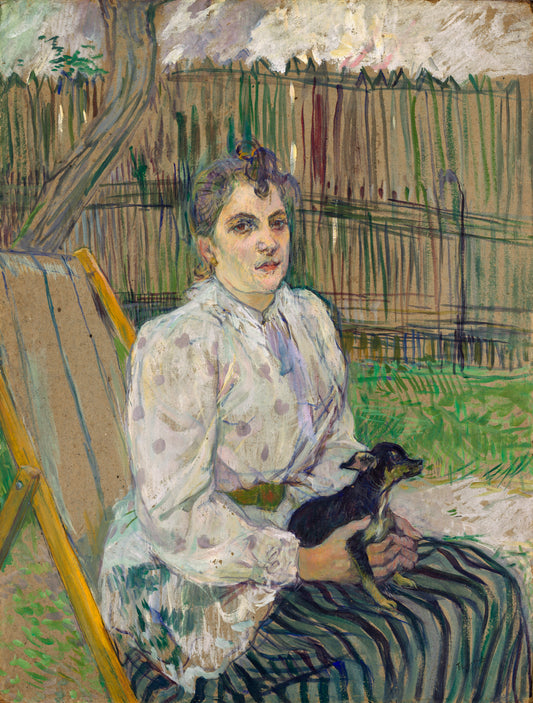 Femme avec un chien - Toulouse Lautrec