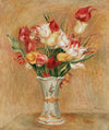 Bouquet de tulipes dans vase blanc - Pierre-Auguste Renoir