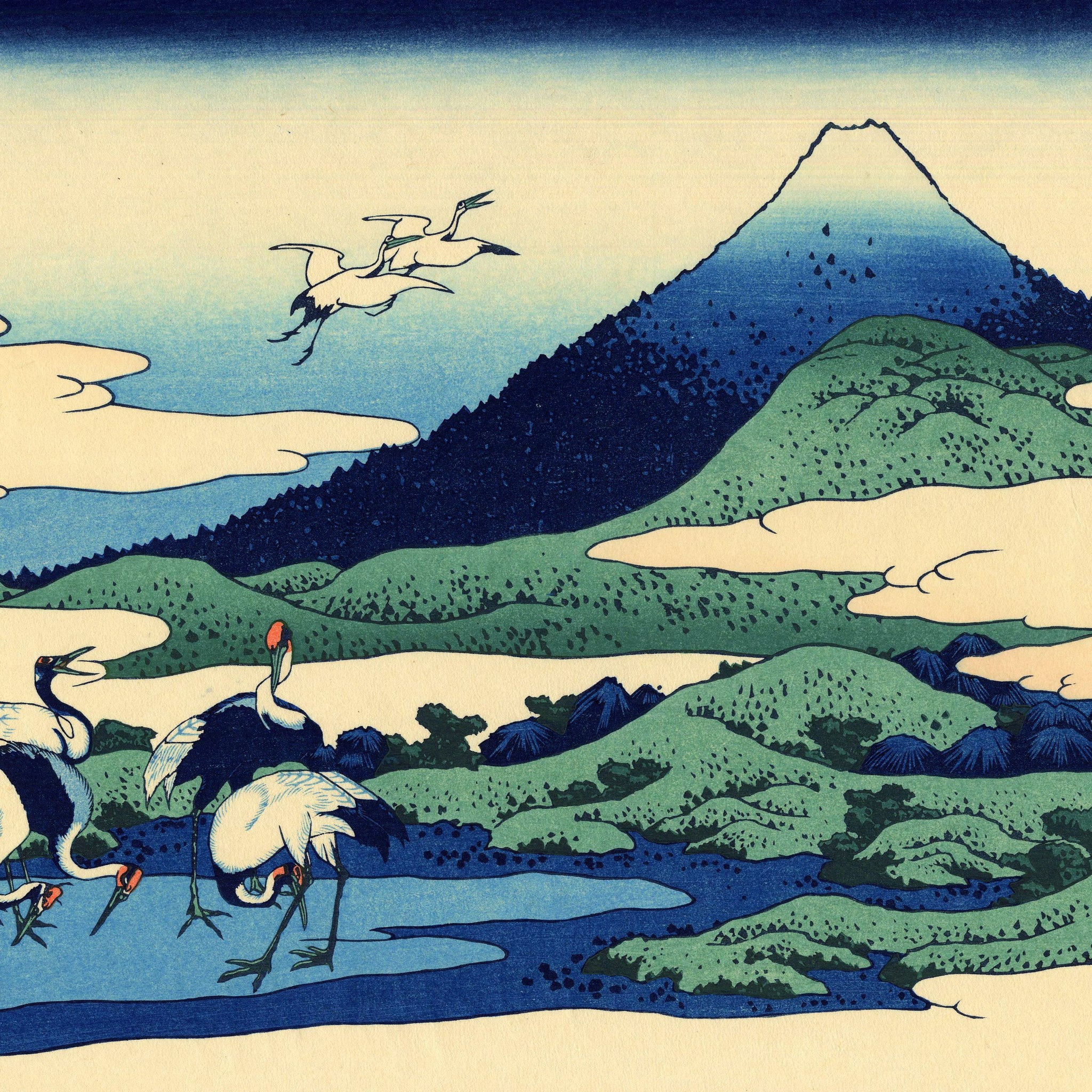 manoir d'umezawa de hokusai dans la province de sagami - Katsushika Hokusai