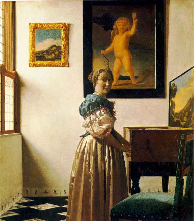 Une dame debout au virginal - Johannes Vermeer