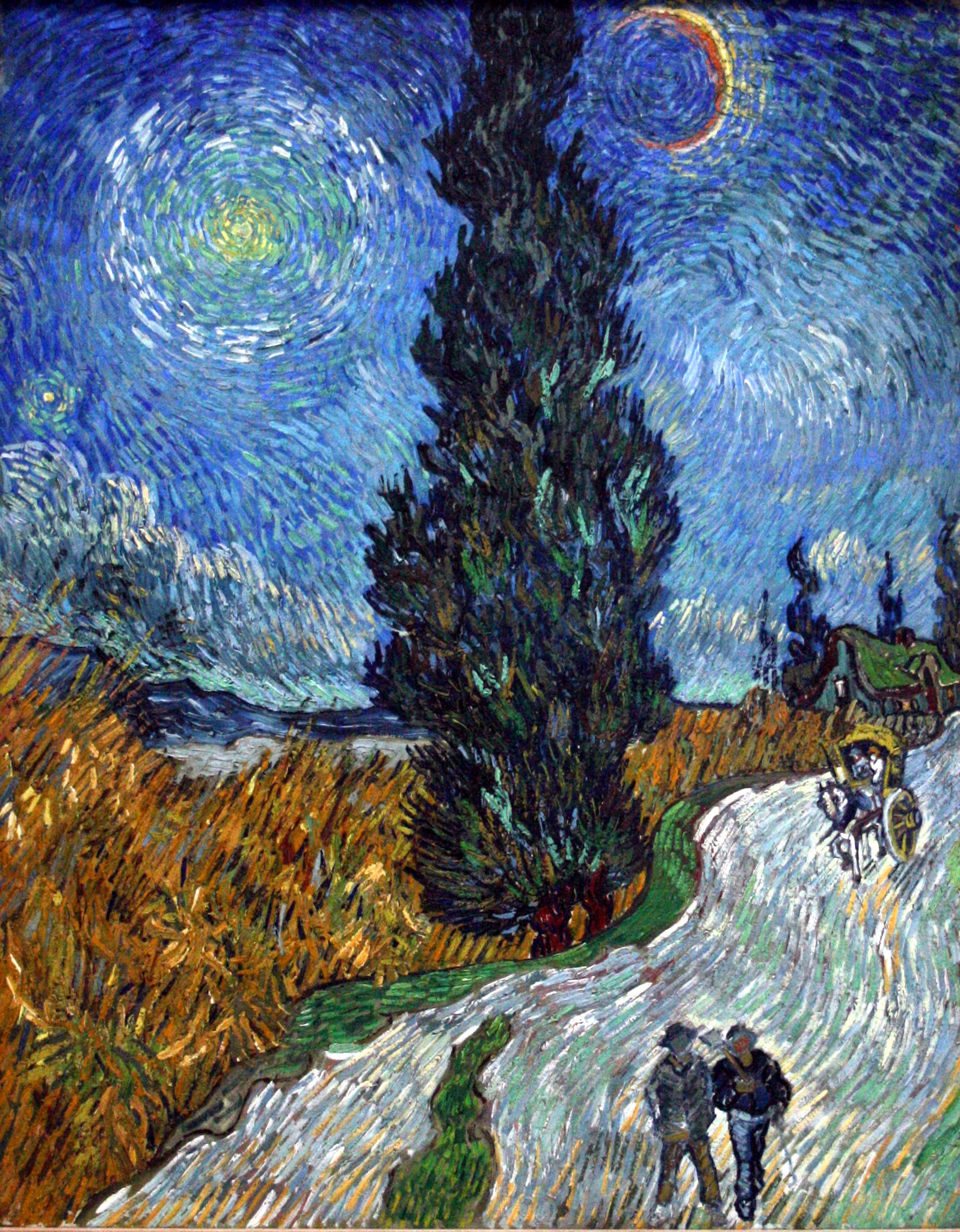 Route avec un cyprès et une étoile - Van Gogh