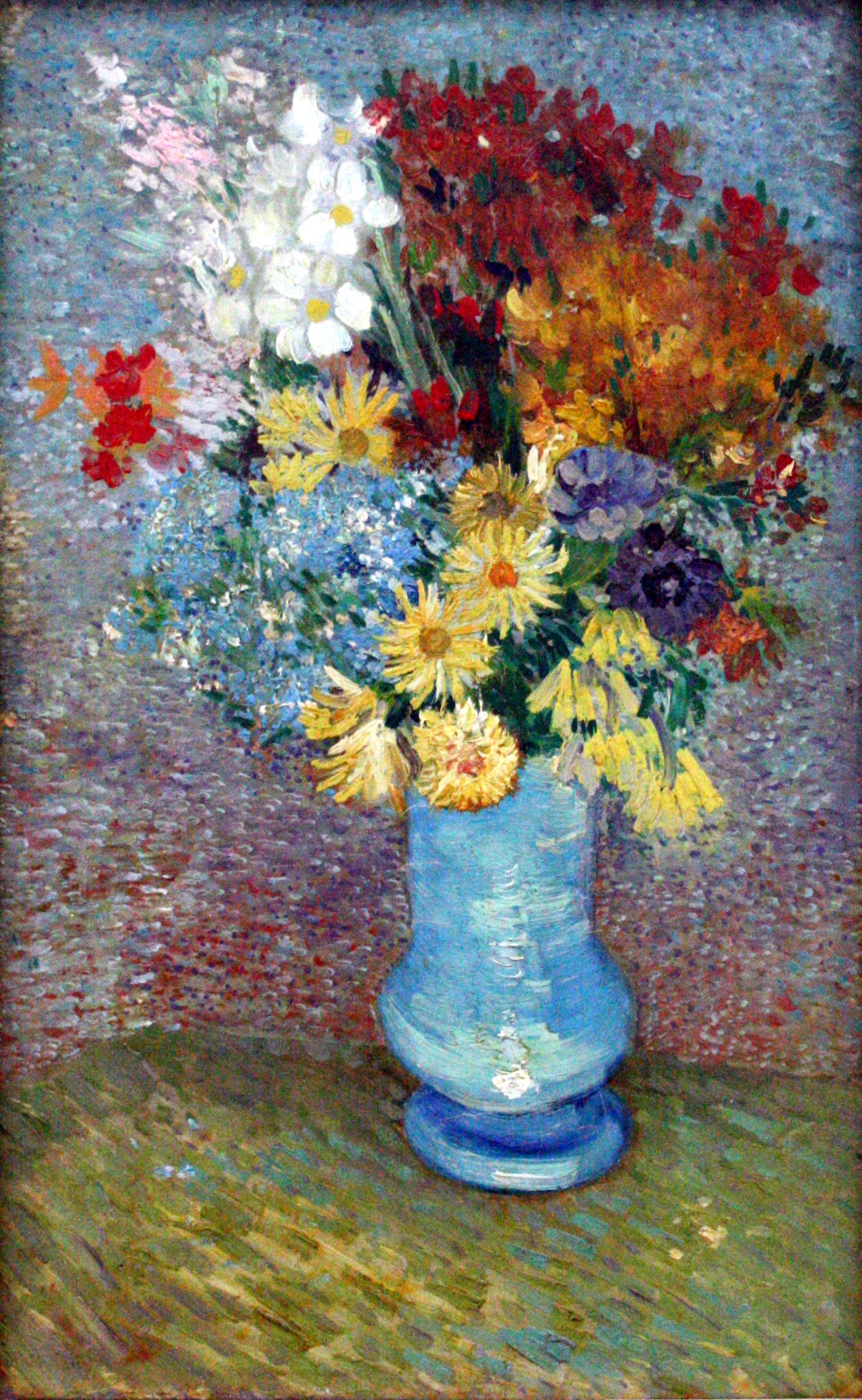 Fleurs dans le vase bleu - Van Gogh
