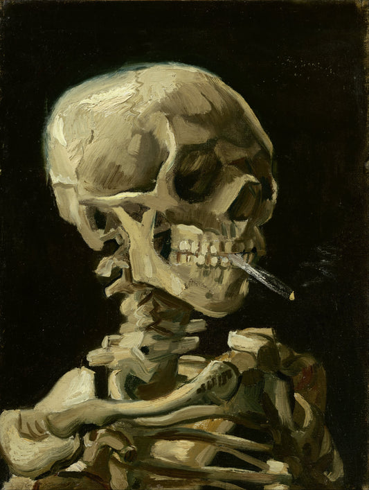 Le Crâne d'un squelette avec une cigarette allumée - Van Gogh