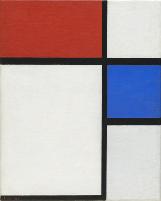 Composition avec du rouge et du bleu - Mondrian