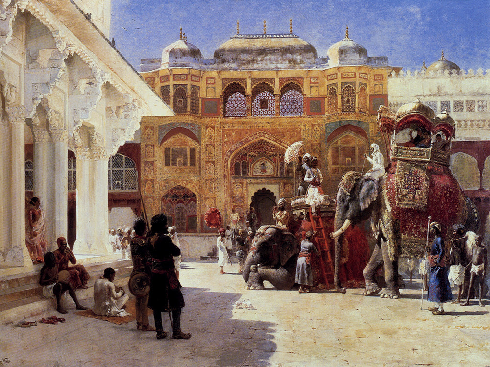 Arrivée du Prince Humbert, le Rajah, au Palais d'Ambre - Edwin Lord Weeks
