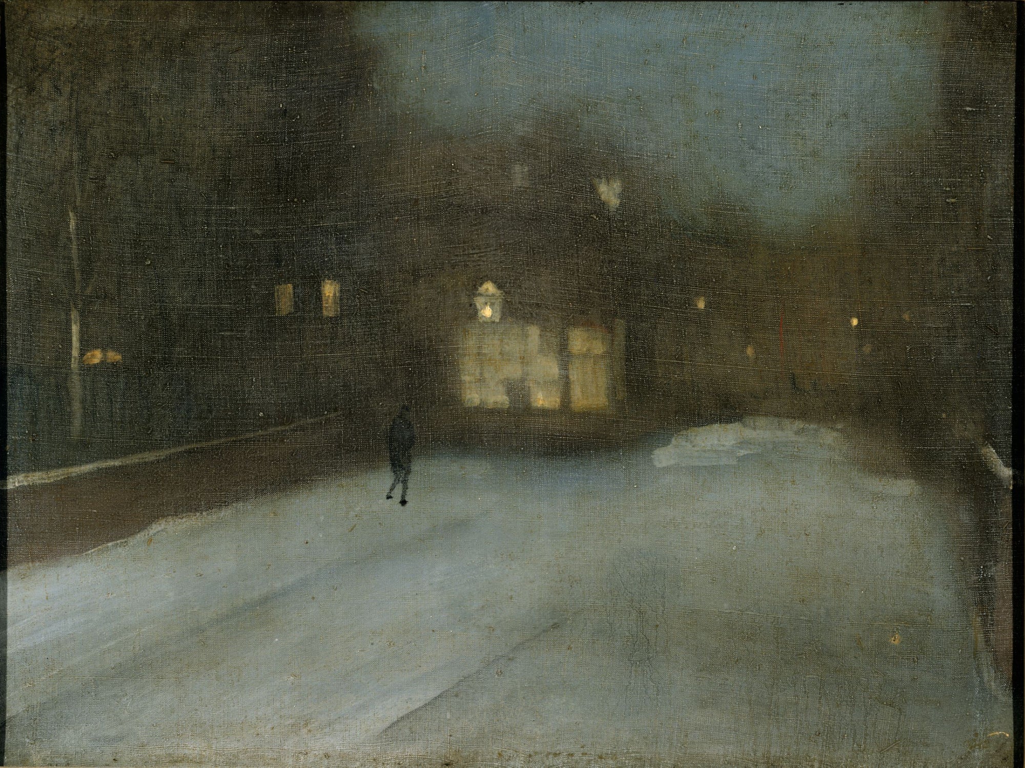 Nocturne en gris et or : Chelsea Snow - James Abbott McNeill Whistler