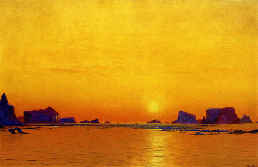 Floes de glace sous le soleil de minuit, 1869 - William Bradford