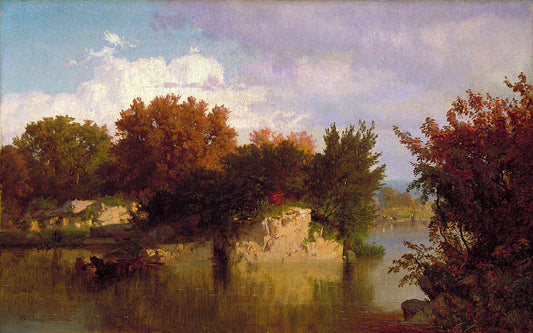 Arbres le long d'un ruisseau en automne - William Trost Richards