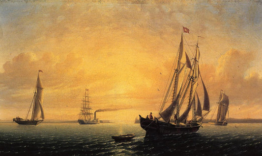 Le schooner 'Jane' de bath, Du maine  - William Bradford