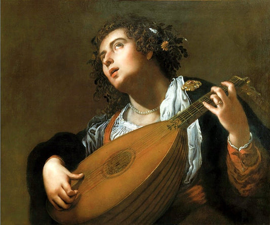 Femme jouant du luth - Artemisia Gentileschi
