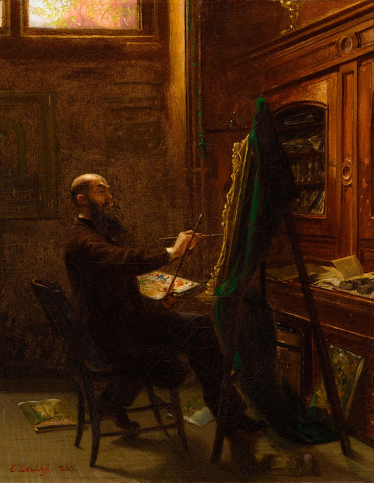 Worthington Whittredge dans son studio de Tenth Street - Emanuel Leutze