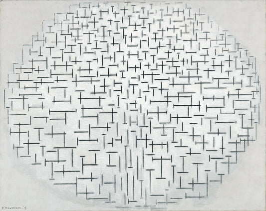 Composition 10 en noir et blanc - Mondrian