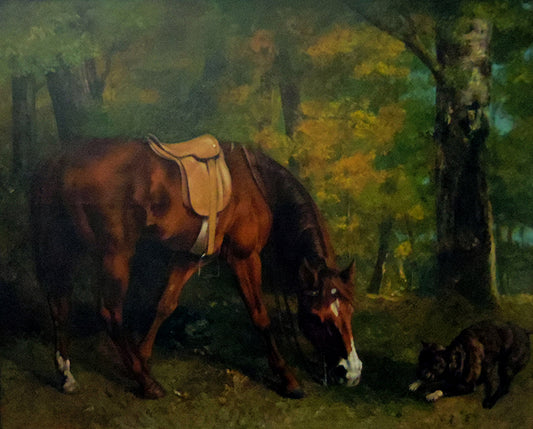 Cheval dans la forêt - Gustave Courbet