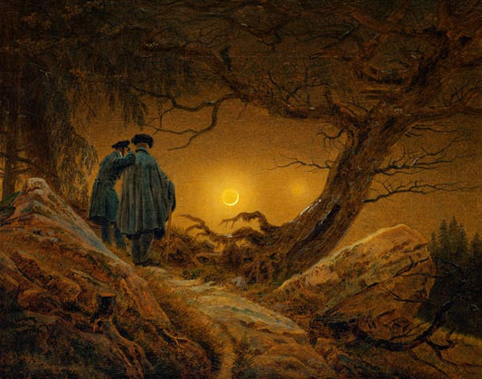 Deux hommes considérant la lune - Caspar David Friedrich