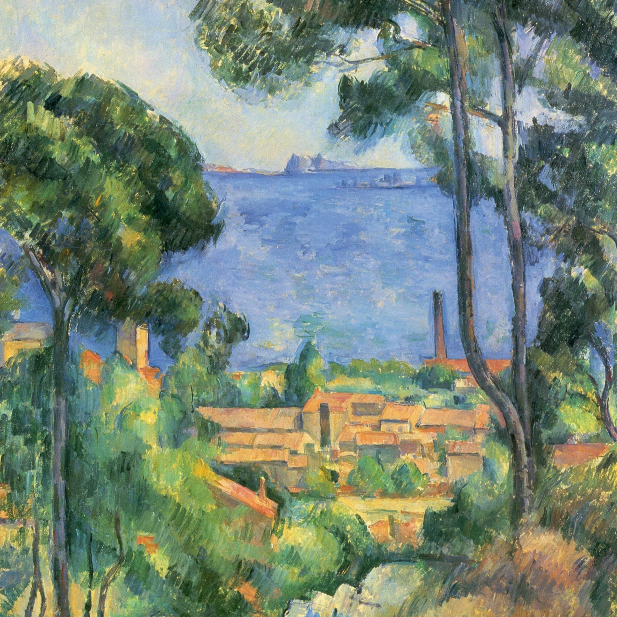 Vue sur l'Estaque et les Châteaux d'If (La mer à l'Estaque) - Paul Cézanne