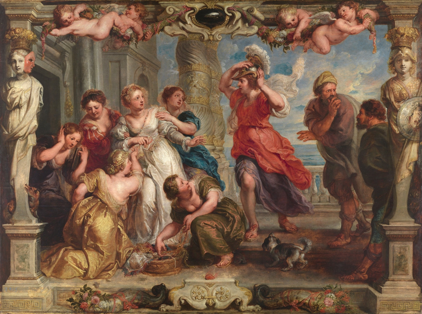 Achille a découvert parmi les filles de Lycomède - Peter Paul Rubens