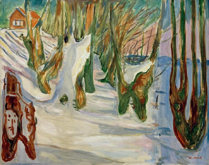Vieux arbres (Hiver, Ekely) - Edvard Munch