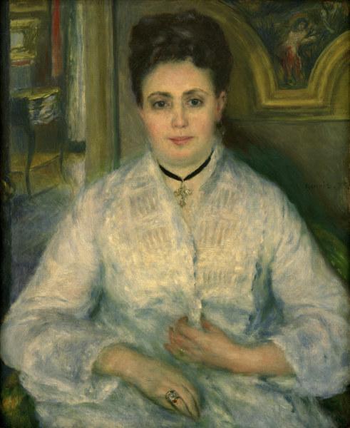 Madame Choquet en blanc - Pierre-Auguste Renoir