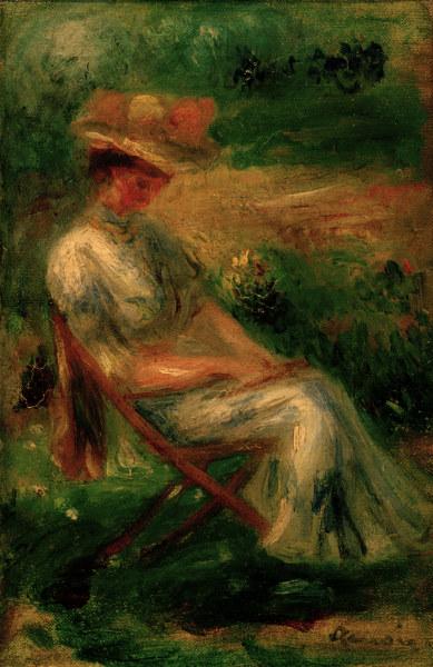 Femme assise dans le jardin - Pierre-Auguste Renoir