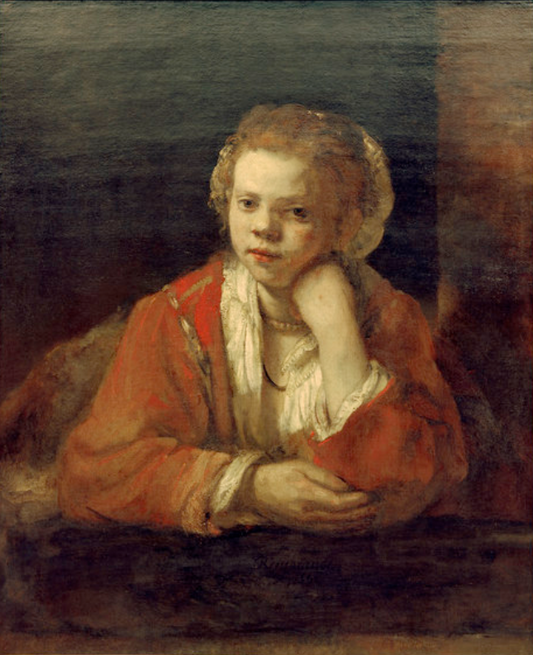 La fille à la fenêtre - Rembrandt van Rijn