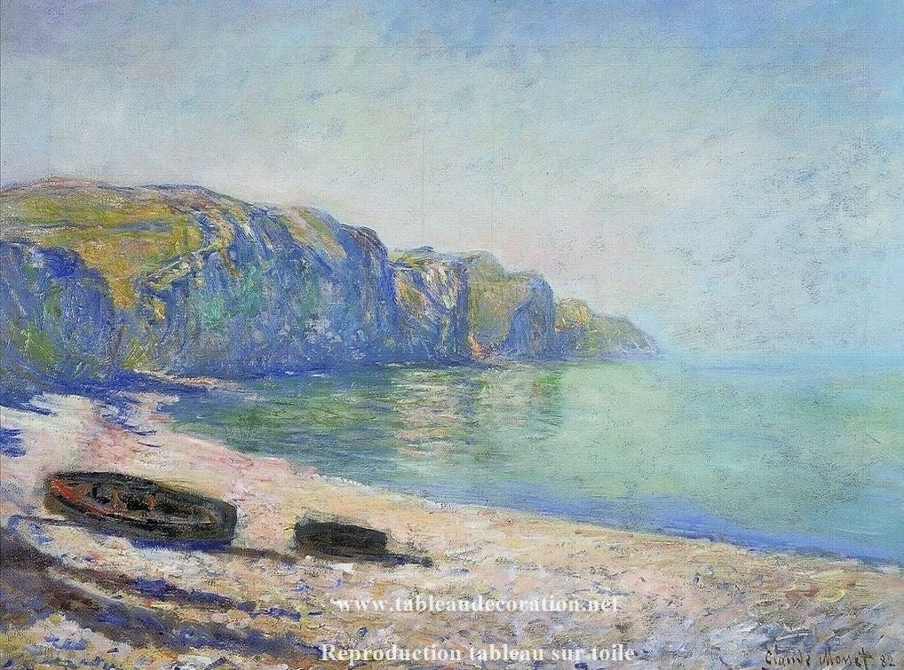 La Plage de Pourville - Reproduction de tableaux de Monet